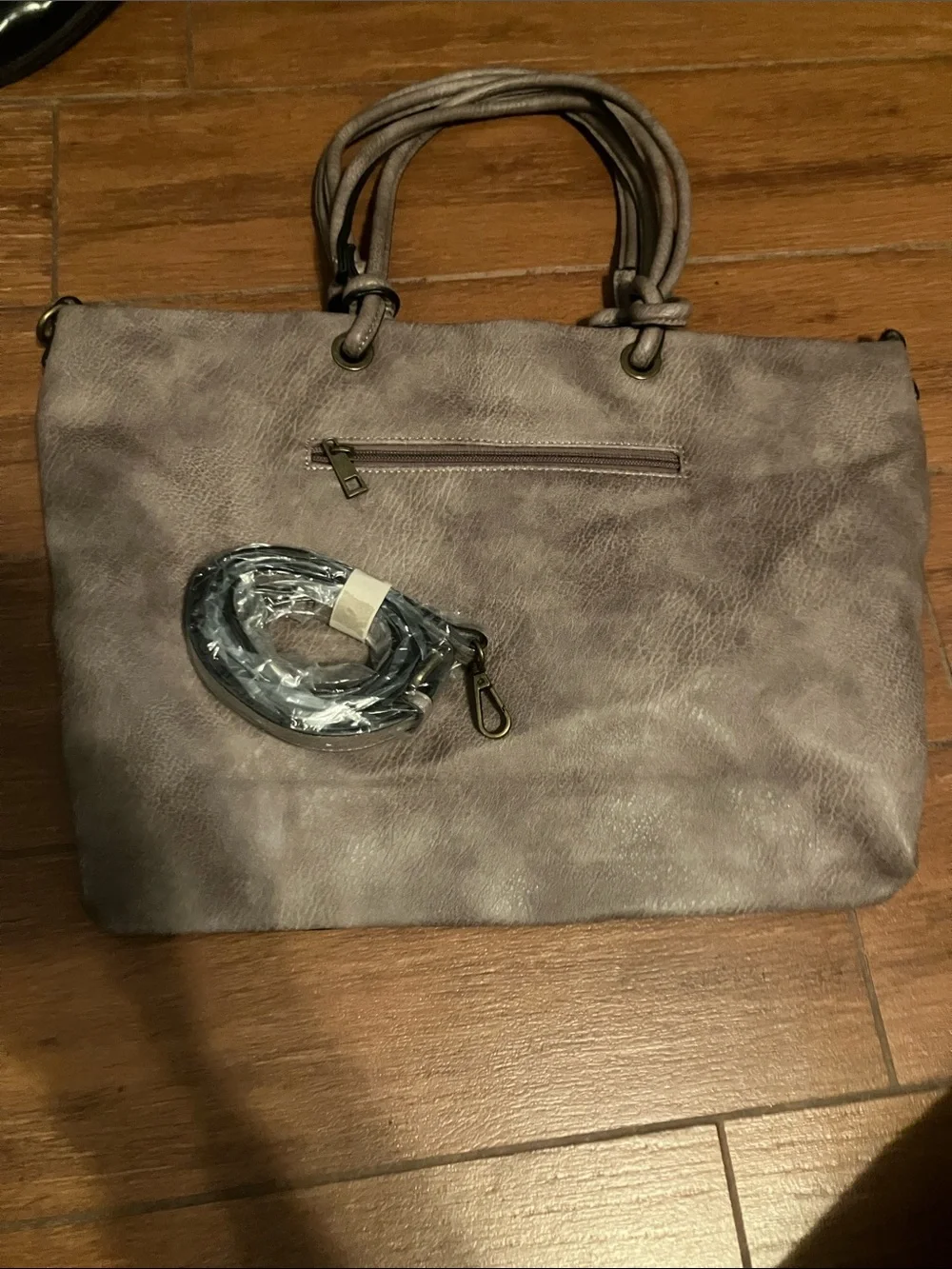 New with tags Vegan Leather Purse in Stone Color